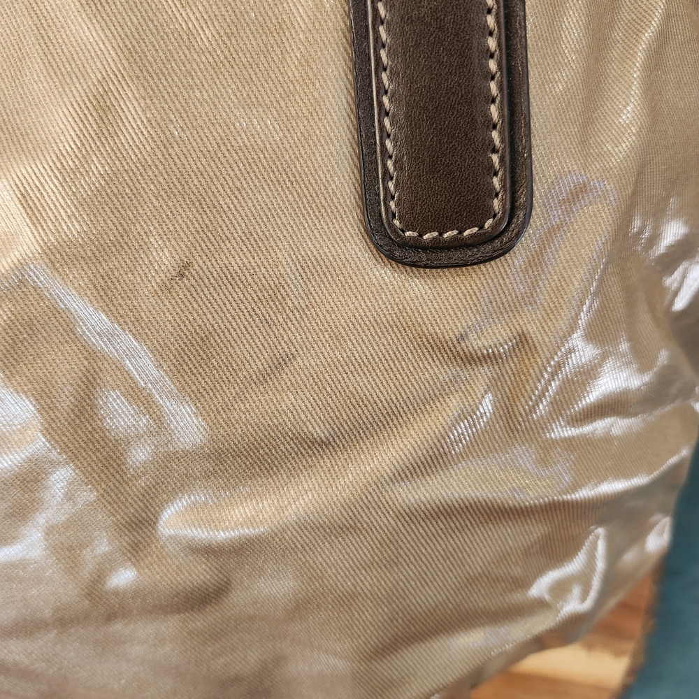 Tod's Tote/Crossbody, Tan/Brown Coated Canvas/Leather, Shoulder Bag - Picture 8 of 16